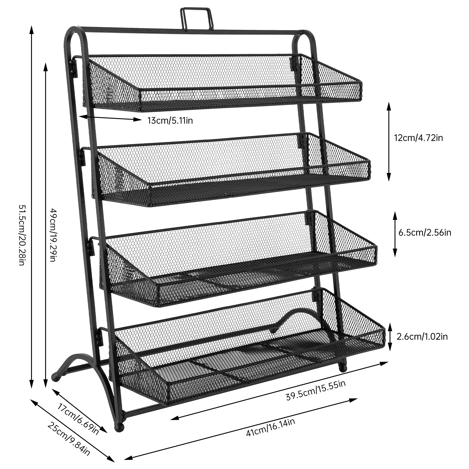 Home Improvement Outlet Stores - Mutifunctional Storage Basket 4Tiers Retail Candy