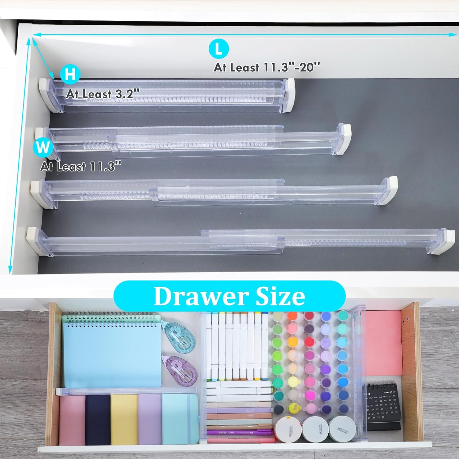 1/4/6/8-Pack Adjustable Drawer - Home Improvement Outlet Stores recensione e prezzo