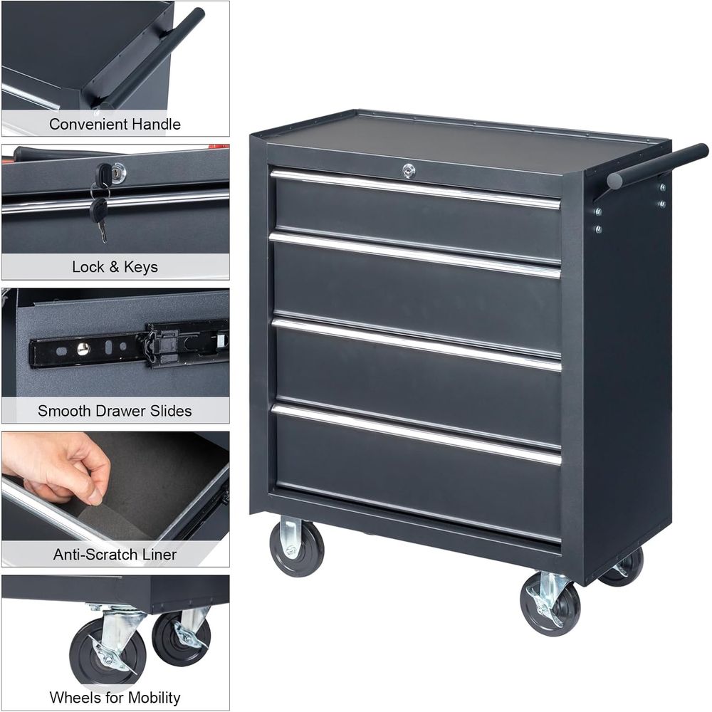 4-Drawer Rolling Tool Chest, M - Home Improvement Outlet Stores recensione e prezzo