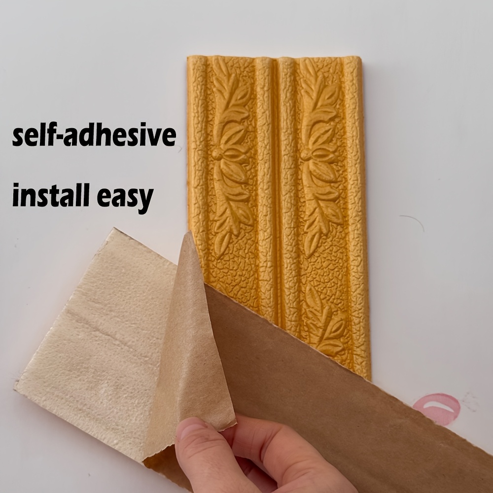 2pcs Emboss Self Adhesive cell - Baseboard Molding Trim recensione e prezzo