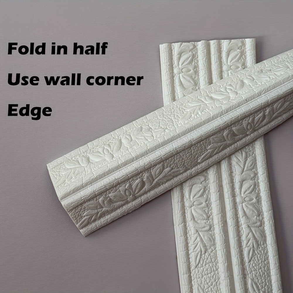 2pcs Emboss Self Adhesive cell - Baseboard Molding Trim recensione e prezzo
