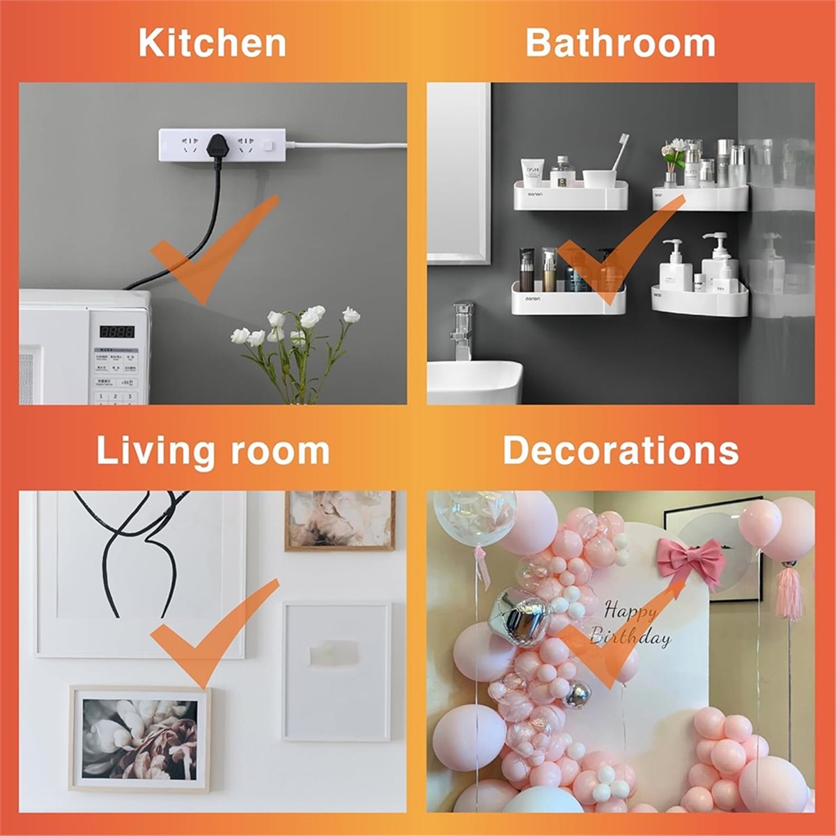 60-Pairs Large Picture Hanging - Picture Hanging Strip recensione e prezzo