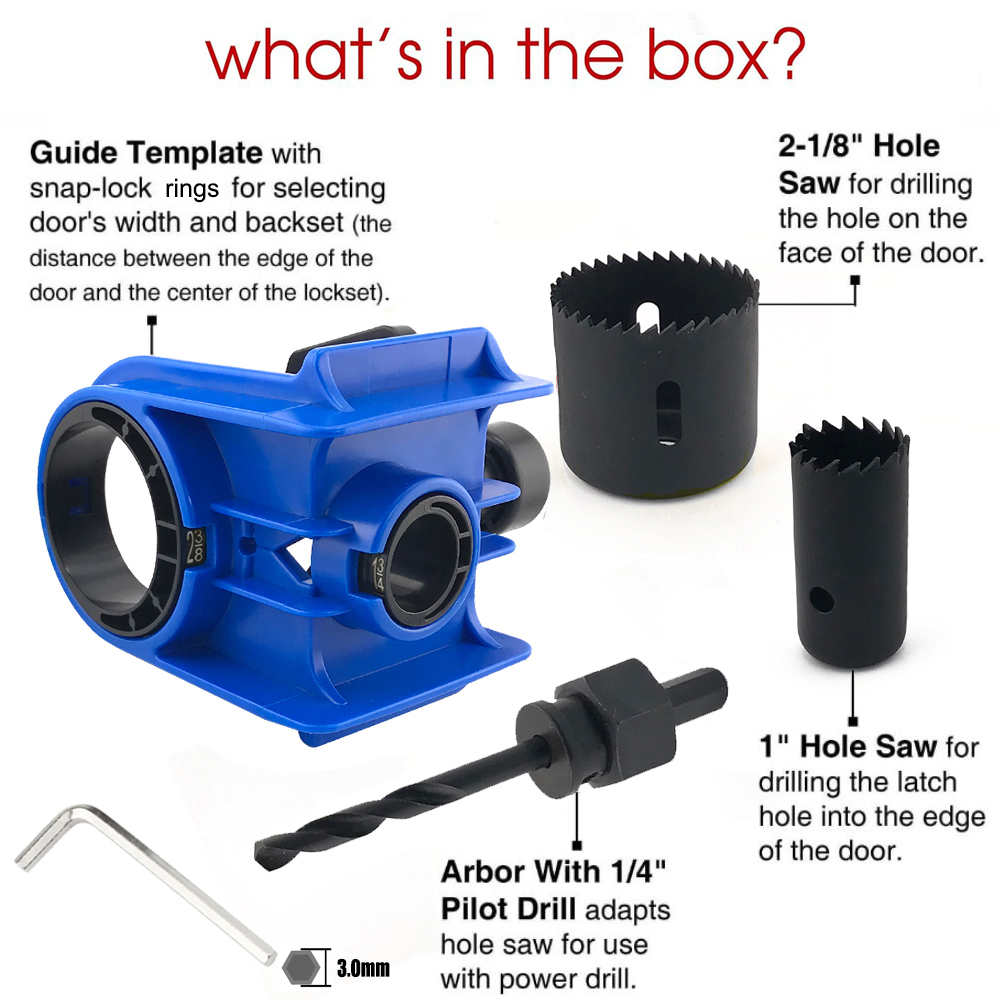 Door Lock Installation Kit, Wo - Home Improvement Services recensione e prezzo