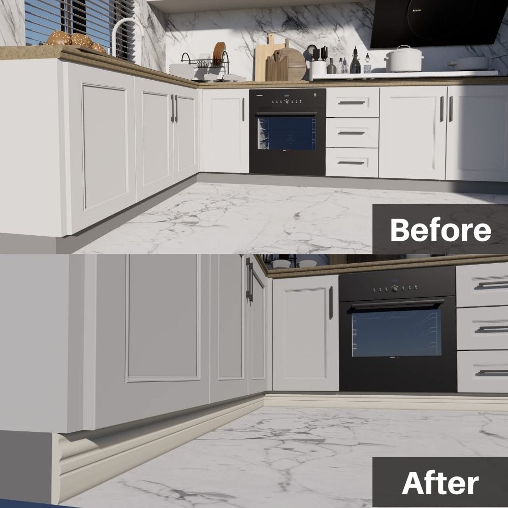 DIY Thickened Wall Baseboard A - Baseboard Molding Trim recensione e prezzo