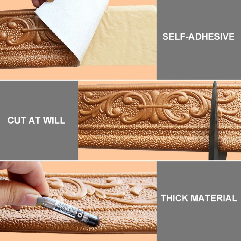 10M/Roll 3D Wall Trim Line  Se - Baseboard Molding Trim recensione e prezzo